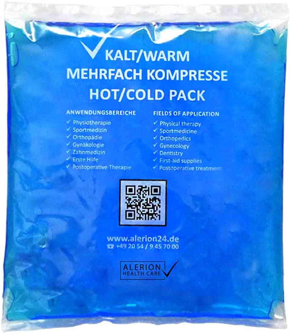 10 Stück 13 cm x 14 cm Kalt-Warm Kompresse + 5 Premium Vlieshüllen Mehrfach kompresse 