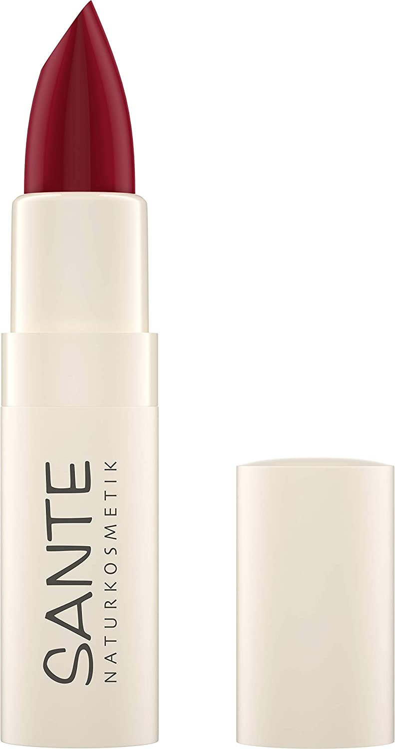 Sante Naturkosmetik NaturkosmetikNaturkosmetik Moisture Lipstick 07 Fierce Red, Lippenstift, Transparente bis intensive Farben, Mit Hyaluronsäure, Zart pflegend & sanft schützend, 4,5g