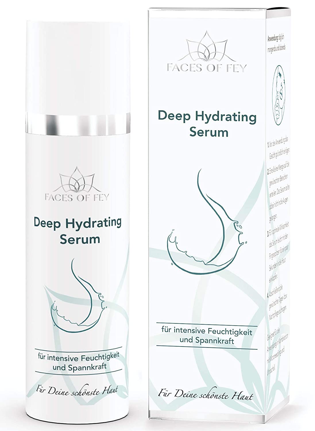 HYALURON SERUM für Microneedling & Dermaroller - Deep Hydrating Serum - hochkonzentriertes Hyaluronserum mit 9-fach Feuchtigkeitskomplex - Veganes Feuchtigkeitsserum - 30ml -FACES OF FEY